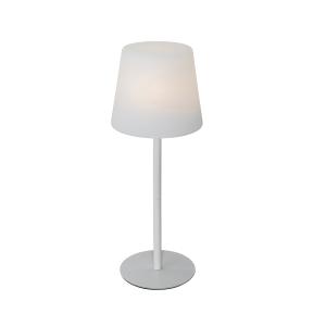 Lámpara de mesa blanca recargable con led y atenuador ip54