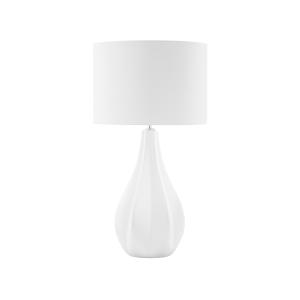 Lámpara de mesa blanco crema porcelana