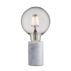 Lámpara de mesa blanco de mármol