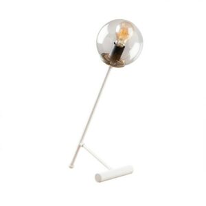 Lámpara de mesa blanco moderno con bola de cristal transapr…