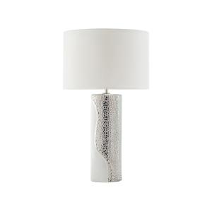 Lámpara de mesa blanco plateado 52 cm