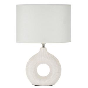 Lámpara de mesa cerámica blanca 28,5x15x43 cm