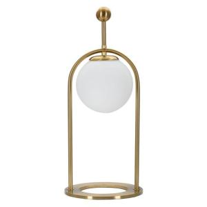 Lámpara de mesa con esfera de cristal blanco cm ø 21x50