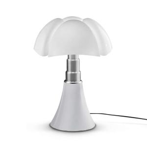 Lámpara de mesa con soporte metal blanco 50-62cm