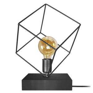 Lámpara de mesa cubo metal antracita