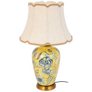 Lámpara de mesa de ceramica amarillo d45x78