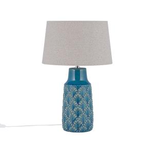Lámpara de mesa de cerámica azul