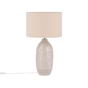 Lámpara de mesa de cerámica beige