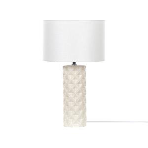 Lámpara de mesa de cerámica beige blanco 49 cm