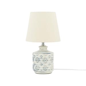 Lámpara de mesa de cerámica beige claro azul claro 35 cm