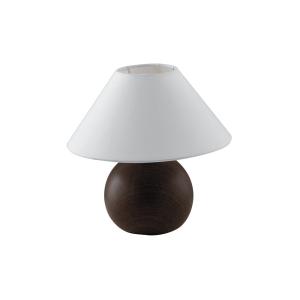 Lámpara de mesa de cerámica de efecto madera oscura y panta…