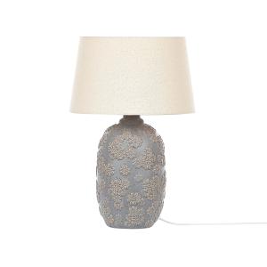 Lámpara de mesa de cerámica gris beige claro 46 cm