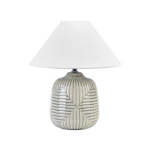 Lámpara de mesa de cerámica gris blanco 37 cm