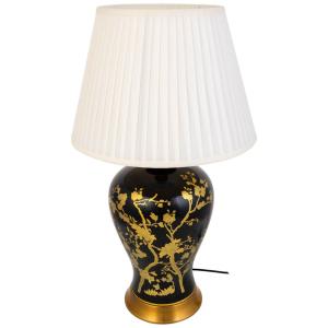 Lámpara de mesa de ceramica negro d24x37