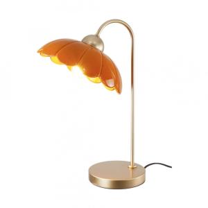 Lámpara de mesa de cerámica y metal Naranja