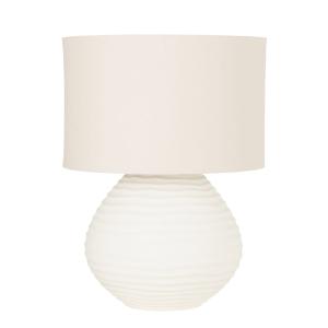 Lámpara de mesa de cerámica y pantalla beige crema 52x52x69…