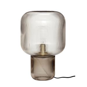Lámpara de mesa de cristal marrón