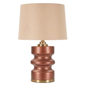 Lámpara de mesa de cristal marrón ø 36,5x56,5 cm