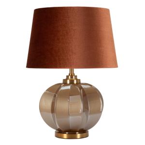 Lámpara de mesa de cristal marrón ø 40,5x57 cm
