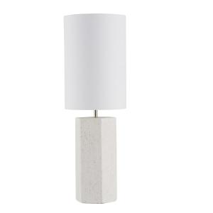 Lámpara de mesa de fibra de vidrio con efecto piedra y pant…