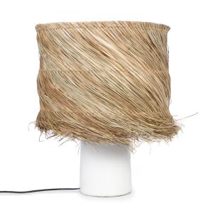 Lámpara de mesa de hierba blanco natural