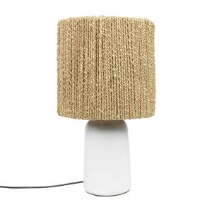 Lámpara de mesa de hierba marina blanco natural