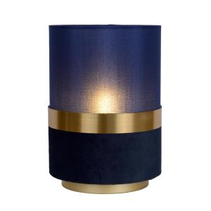 Lámpara de mesa de lino 1xE14, azul