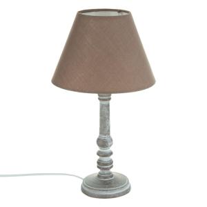 Lámpara de mesa de madera color marrón ø20x36cm