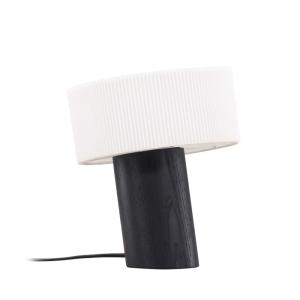 Lámpara de mesa de madera y papel - negro