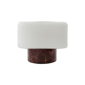 Lámpara de mesa de mármol marrón