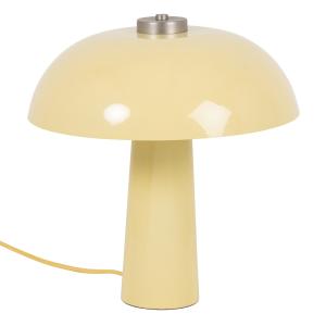 Lámpara de mesa de metal amarillo claro