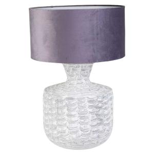 Lámpara de mesa de metal blanca 35x35x69