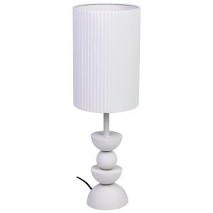 Lámpara de mesa de metal blanco 18x18x56h cm