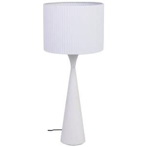 Lámpara de mesa de metal blanco 25.5x25.5x47/60h cm