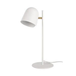 Lámpara de mesa de metal blanco