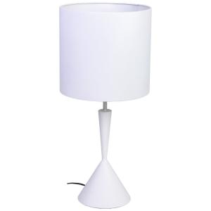 Lámpara de mesa de metal blanco 30x30x52/66h cm