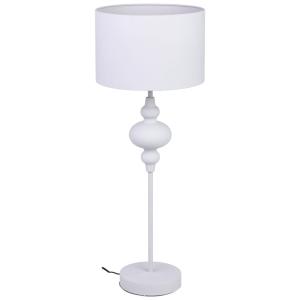 Lámpara de mesa de metal blanco 30x30x80h cm