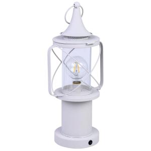 Lámpara de mesa de metal blanco con luz LED 21x18.5x46.5/52…