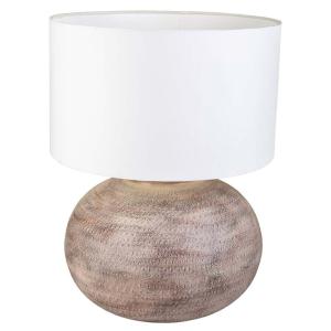 Lámpara de mesa de metal color crema 36x36x54