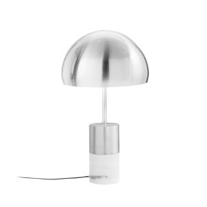 Lámpara de mesa de metal de níquel con base de efecto de má…