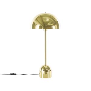 Lámpara de mesa de metal dorado negro 64 cm