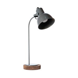 Lámpara de mesa de metal gris 14 x 54 cm