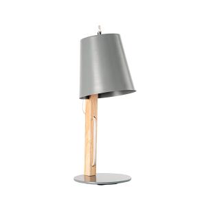 Lámpara de mesa de metal gris 16,5 x 34 cm