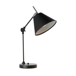 Lámpara de mesa de metal negro 16 x 66 cm