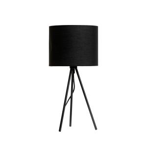 Lámpara de mesa de metal negro 22 x 19 cm