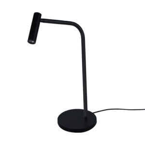 Lámpara de mesa de metal negro