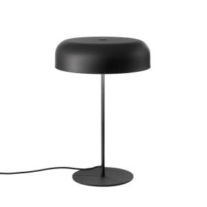Lámpara de mesa de metal negro 45x30 cm.