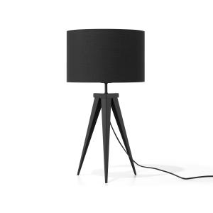 Lámpara de mesa de metal negro 55 cm