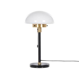 Lámpara de mesa de metal negro dorado blanco 55 cm