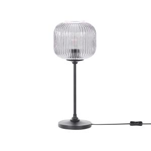 Lámpara de mesa de metal negro gris 50 cm